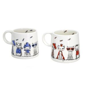 Pawz Cafe Cat Mug - Assorted 2pcs Size 360ml